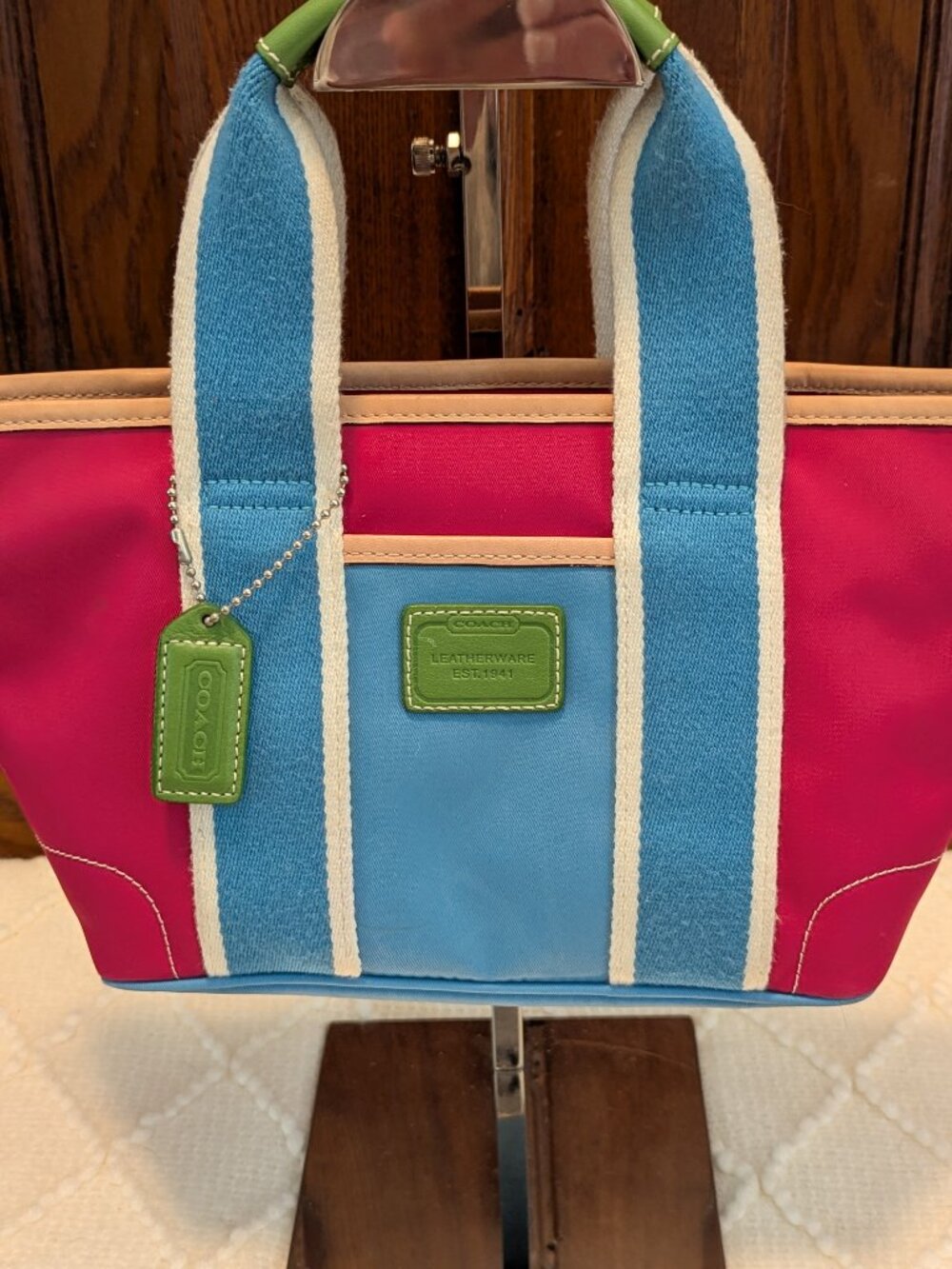 Coach Mini Hampton canvas weekender tote bag - Picture 3 of 13